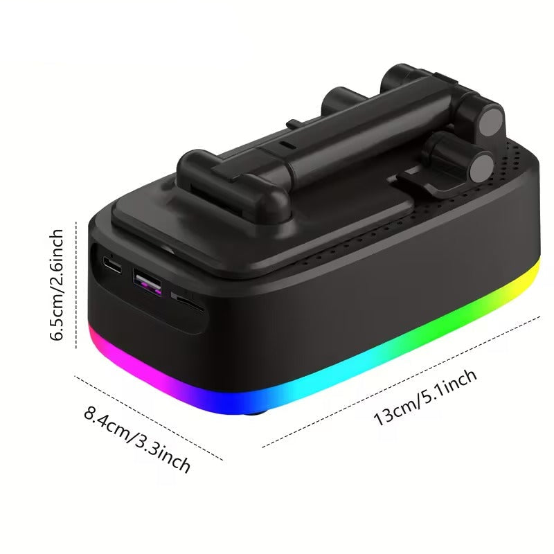 Premium Wireless Speaker with Phone Holder and 1800mAh Power Bank