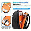 Premium Men's Laptop Backpack – Black 16 Inch, Expandable with USB Charging Port