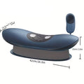 Blue Electric Lumbar Massager with Heat Vibration and USB Charging