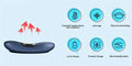 Blue Electric Lumbar Massager with Heat Vibration and USB Charging