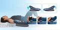 Blue Electric Lumbar Massager with Heat Vibration and USB Charging
