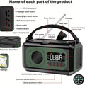 12000mAh Emergency Radio Solar Hand Crank Charger - SuperSaverAU - view 2