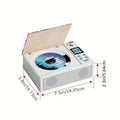 Premium White CD Player with Wireless Speaker FM Radio and USB Playback