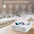 Premium White CD Player with Wireless Speaker FM Radio and USB Playback