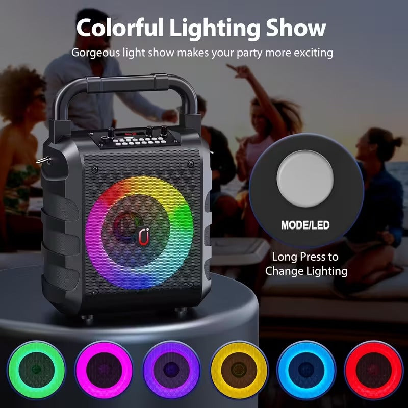 Premium 20W Portable Karaoke Speaker with Dual Wireless Microphones