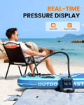 OutdoorMaster Portable Electric Paddle Board Pump, Max 20PSI, 8 Nozzles, 12V/15.8V DC - SuperSaverAU - view 4