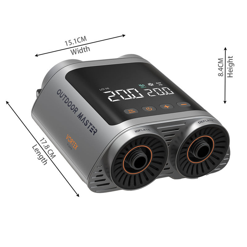 OutdoorMaster Portable Electric Paddle Board Pump, Max 20PSI, 8 Nozzles, 12V/15.8V DC - SuperSaverAU - view 8
