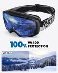 OutdoorMaster Ski Goggles OTG, Adult Size, Anti-Fog, 100% UV Protection - SuperSaverAU - view 6