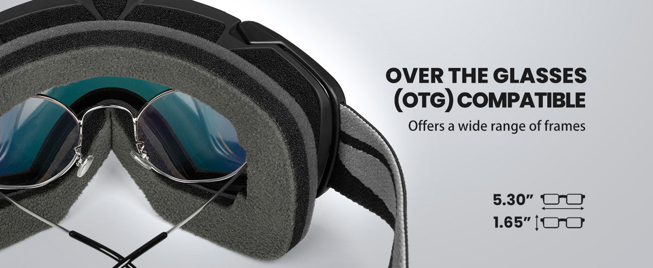 OutdoorMaster Ski Goggles OTG, Adult Size, Anti-Fog, 100% UV Protection - SuperSaverAU - view 14