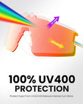 OutdoorMaster Polarized Sports Sunglasses, UV400 Protection, TR90 Frame, White Frame+Revo Red, Adult - SuperSaverAU - view 3