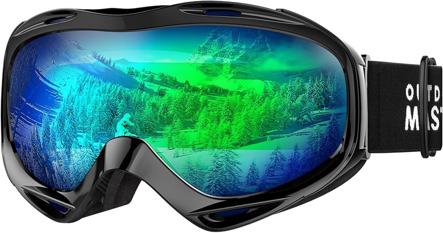 OutdoorMaster OTG Ski Goggles - One Size, Anti-Fog, UV Protection, Unisex - SuperSaverAU - view 1