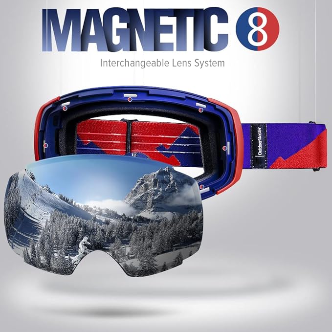 OutdoorMaster Ski Goggles PRO - Frameless, Interchangeable Lens, UV400 Protection - SuperSaverAU - view 3