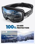 OutdoorMaster Ski Goggles OTG, Adult Size, Anti-Fog, 100% UV Protection - SuperSaverAU - view 6