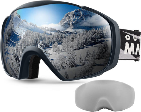 OutdoorMaster Ski Goggles OTG, Adult Size, Anti-Fog, 100% UV Protection - SuperSaverAU - view 1