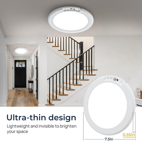Premium Magnetic Wireless Ceiling Lights – 2 Pack, Rechargeable Motion Sensor with Remote