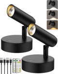 Premium Rechargeable Indoor Spotlights – 2 Pack, Remote Control & Adjustable Angle