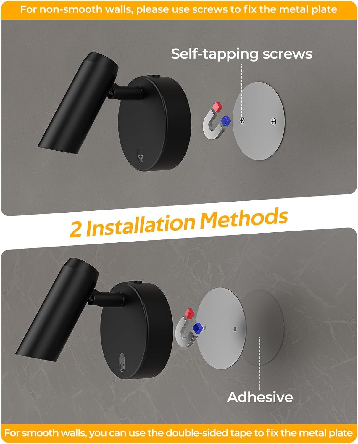 Premium Rechargeable Indoor Spotlights – 2 Pack, Remote Control & Adjustable Angle
