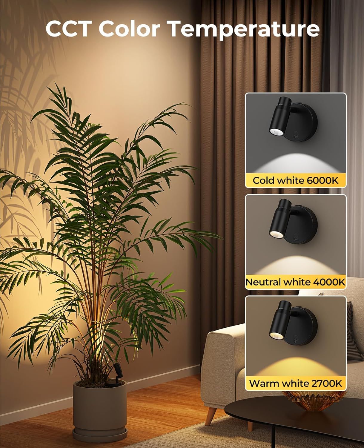 Premium Rechargeable Zoomable Spotlights – Black 2 Pack, 6000mAh Battery & Remote