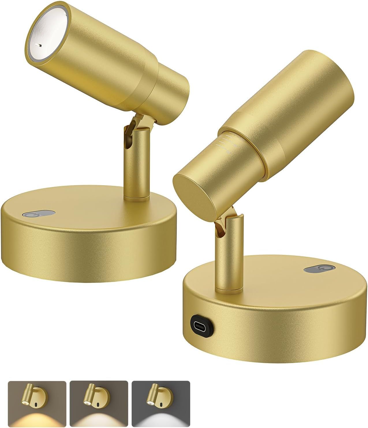 Premium Rechargeable Zoomable Spotlight – Gold, 6000mAh Battery with Remote Control