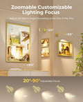 Premium Zoomable Battery Operated Picture Light – Gold, 6000mAh Remote Control