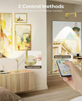 Premium Zoomable Battery Operated Picture Light – Gold, 6000mAh Remote Control