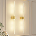 Premium Battery Operated Wall Sconces – Gold 31.49 Inch 2 Pack, Remote & Touch Control
