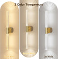 Premium Battery Operated Wall Sconces – Brushed Gold 24 Inch 2 Pack, 12000mAh Battery