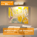 Premium Magnetic Battery Operated Wall Sconces – Beech 2 Pack, 4000mAh Remote Control
