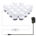 Hollywood Mirror Lights Makeup Vanity Lights, LED Vanity Mirror Lights Kit for Dressing Table, Dimmable and Adapter Plug in, Mirror Not Included (16 Bulbs Natural White) - SuperSaverAU - view 1