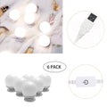 Dimmable LED Vanity Mirror Lights Kit 4000K Natural White 6 Bulbs 18.6ft USB - SuperSaverAU - view 3