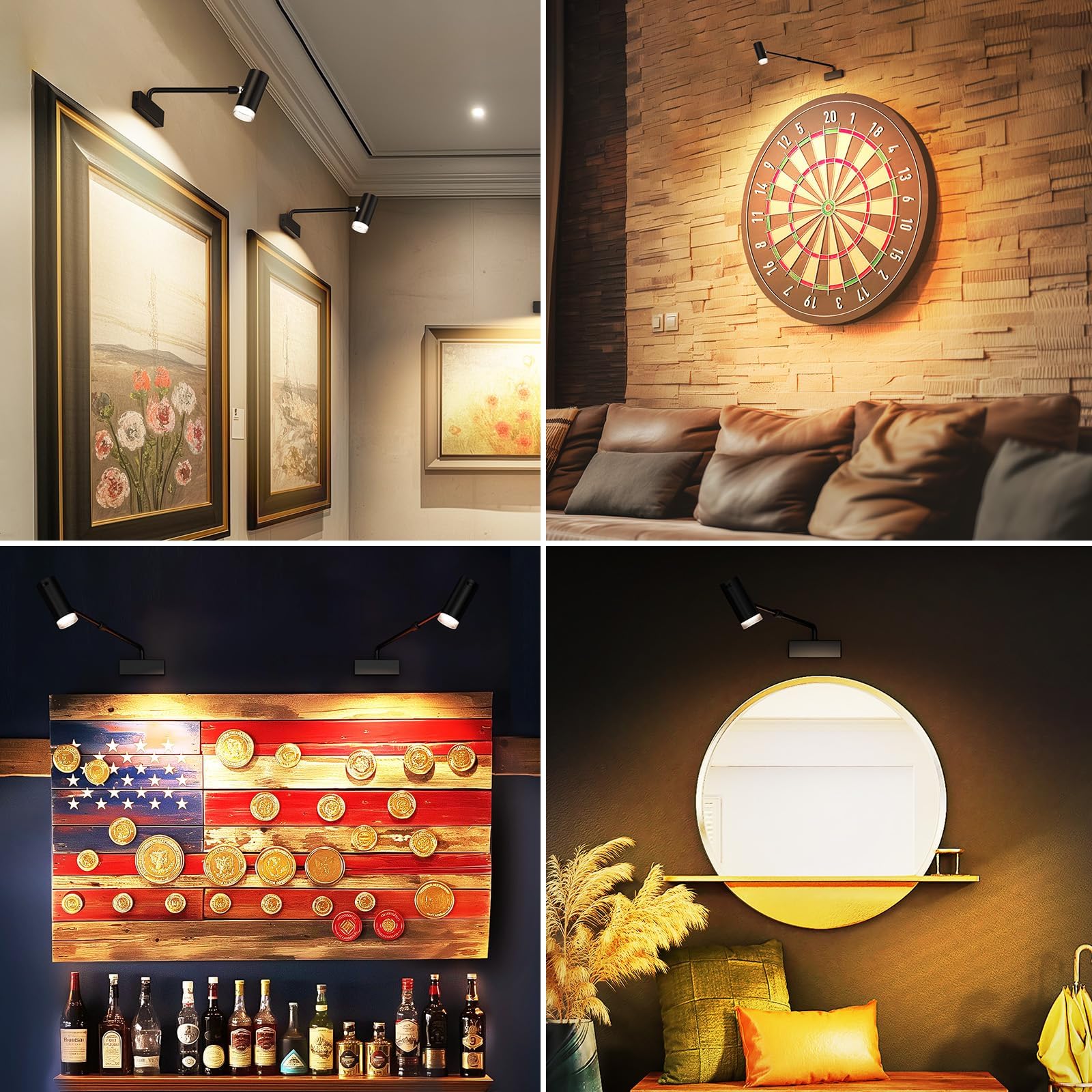 Rechargeable Adjustable Wall Sconce, 4000mAh Battery, Dimmable LED Art Light, 20-35cm - SuperSaverAU - view 8