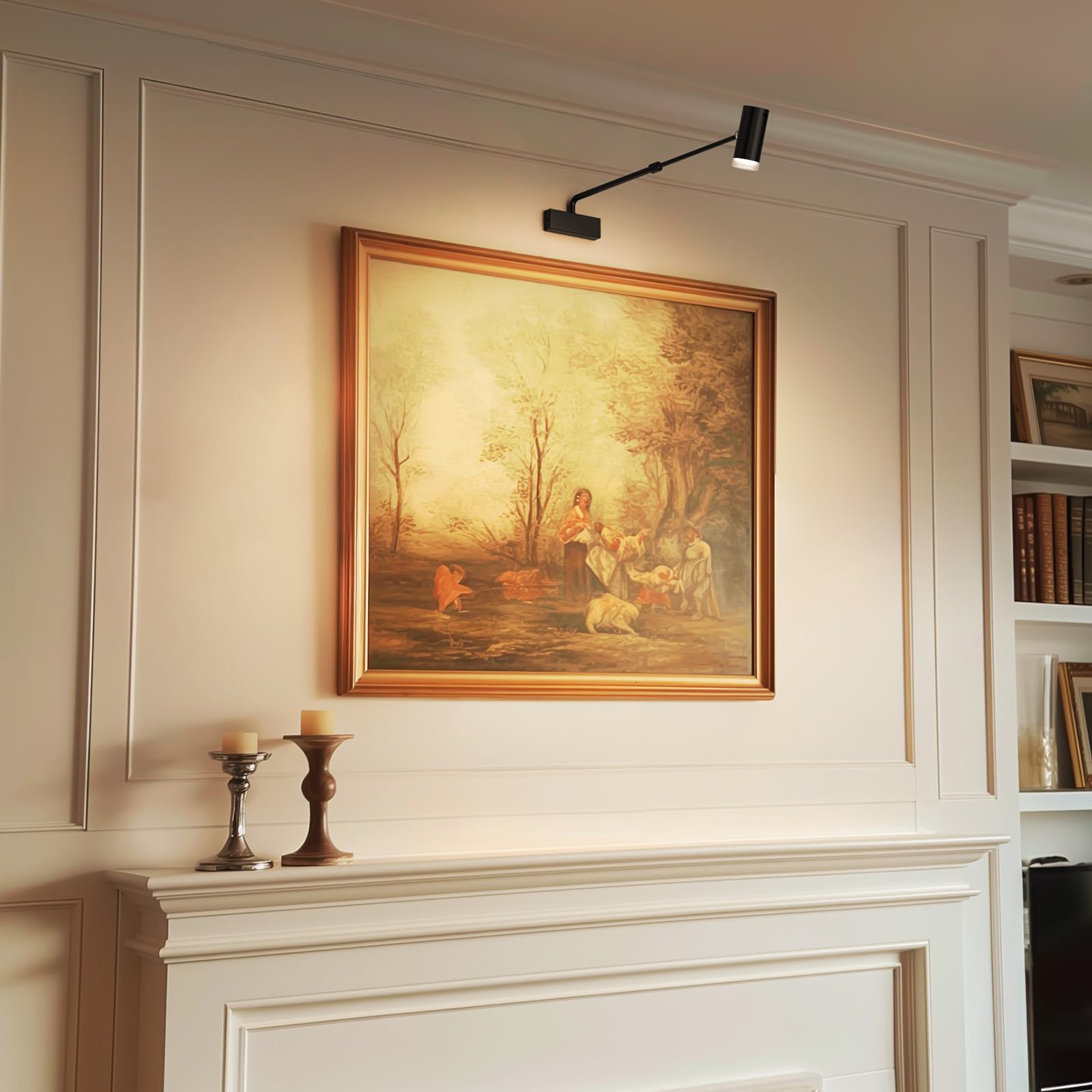 Rechargeable Adjustable Wall Sconce, 4000mAh Battery, Dimmable LED Art Light, 20-35cm - SuperSaverAU - view 9