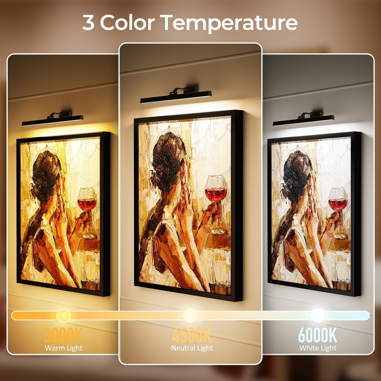 V1171 24in Battery-Powered Wall Picture Light, CCT Dimmable with Remote Control - SuperSaverAU - view 2