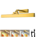 V1171 Battery Operated Picture Light 16in, Remote Control, Dimmable, Gold - SuperSaverAU - view 1