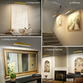 V1171 Battery Operated Picture Light 16in, Remote Control, Dimmable, Gold - SuperSaverAU - view 6