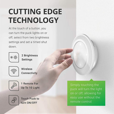 LED Light Set 6 Pack with Remote - Cool White, Battery-Powered, Easy Install - SuperSaverAU - view 1