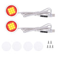 RGB Under Cabinet Puck Lights Kit, Color Changing LED, Aluminum, 2 PCS - SuperSaverAU - view 1