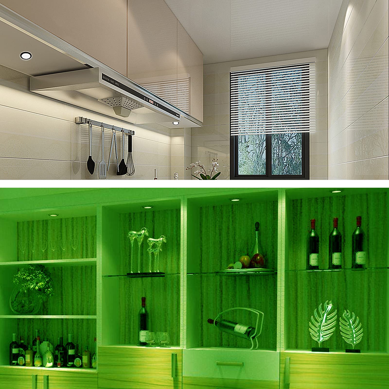 RGB Under Cabinet Puck Lights Kit, Color Changing LED, Aluminum, 2 PCS - SuperSaverAU - view 7