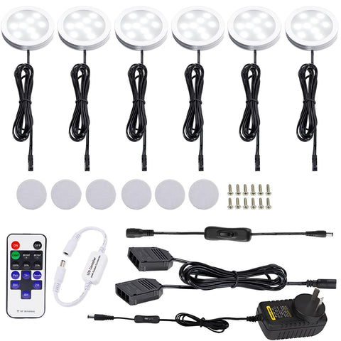 Energy Efficient Dimmable Under Counter Kitchen Lights, 12W, 6 Lights, Daylight White - SuperSaverAU - view 1