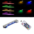 Premium RGB LED Glass Shelf Light Kit – 6 Lights with RF Remote & Clip-On Design