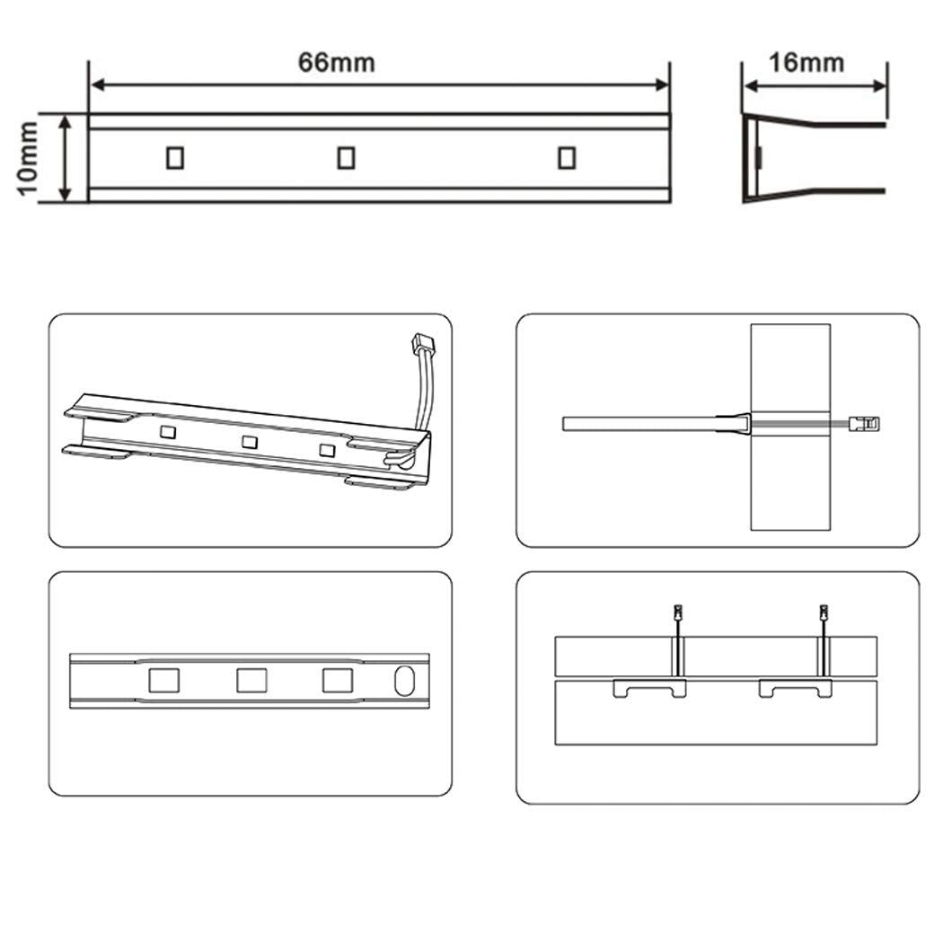 Premium RGB LED Glass Shelf Light Kit – 6 Lights with RF Remote & Clip-On Design