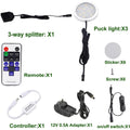 Premium Dimmable LED Under Cabinet Puck Light Kit – Warm White 3 Pack with Remote