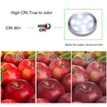 Premium Round Display LED Puck Lights – Daylight White 3 Pack with Remote