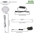 AIBOO 4 Light Warm White LED Under Cabinet Puck Light Kit Dimmable Remote