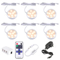 Dimmable LED Under Cabinet Lighting Kit, 6 Ultra Slim Puck Lights with Remote - SuperSaverAU - view 1