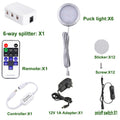 Dimmable LED Under Cabinet Lighting Kit, 6 Ultra Slim Puck Lights, 12V with Remote - SuperSaverAU - view 2