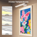 Premium Battery Operated Picture Light – White 16 Inch, 4000mAh Remote & Touch Control