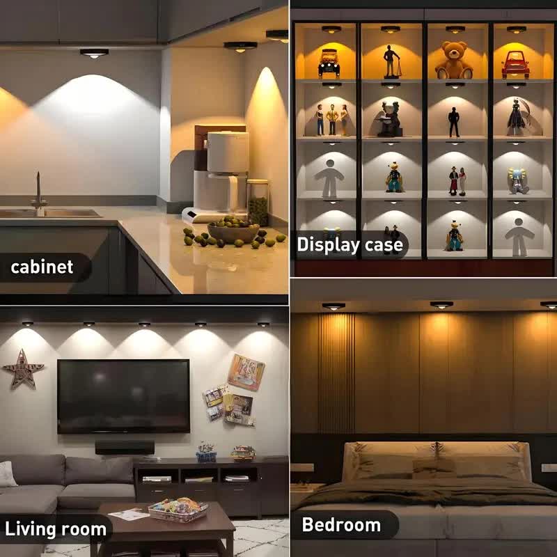 LED Rechargeable Slim Cabinet Light 2cm, Remote Control, Magnetic Mount, Metal - SuperSaverAU - view 3