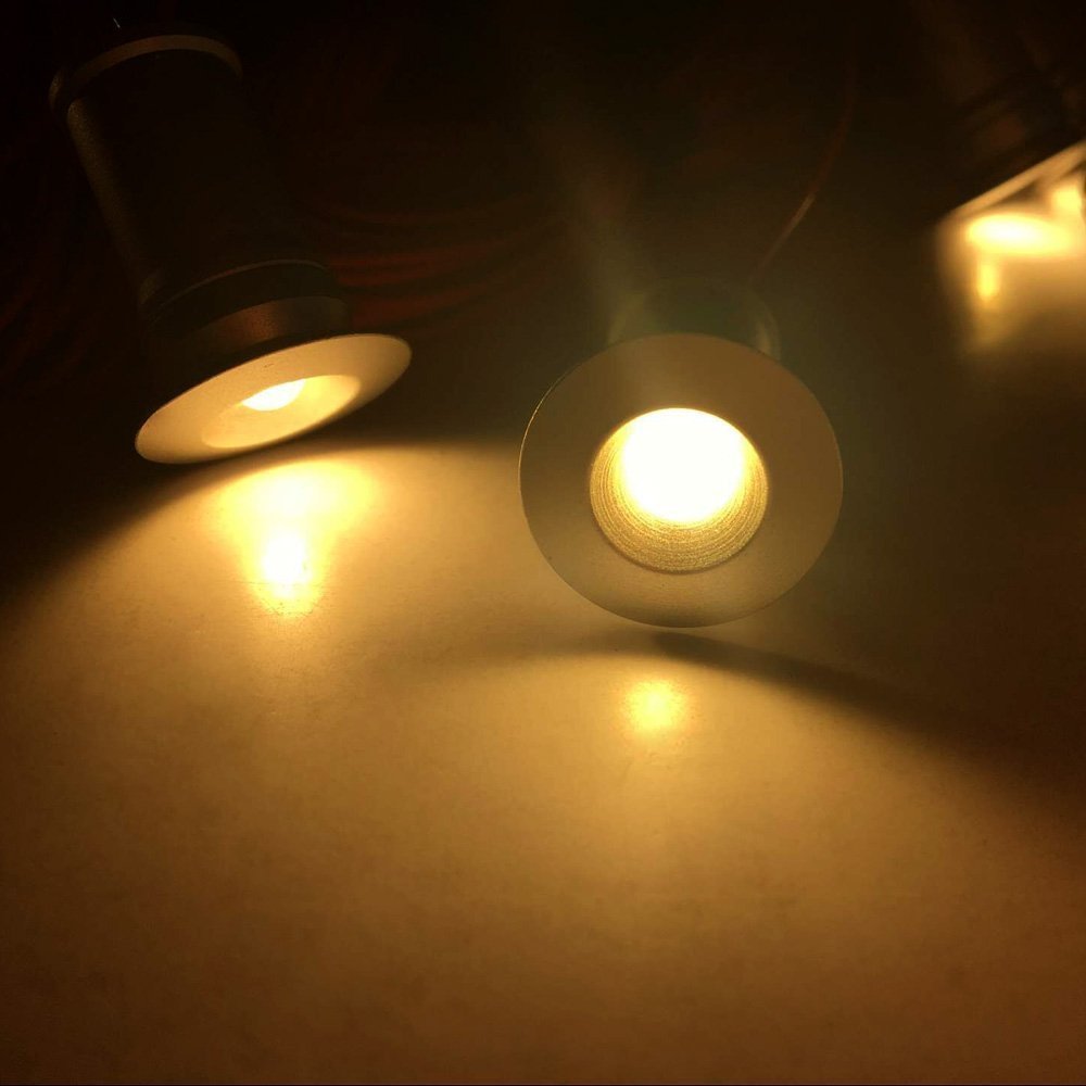 12V Under Cabinet LED Puck Lights - 9 Pack Recessed Mini Downlights with Connectors - SuperSaverAU - view 4