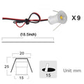 12V Under Cabinet LED Puck Lights, 9 Pack Recessed Mini Downlights with Connectors - SuperSaverAU - view 4